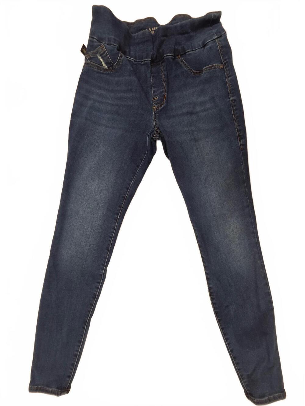 Rock & Republic Denim Rx Fever Pull On Skinny Jeans Dark Wash Size 12